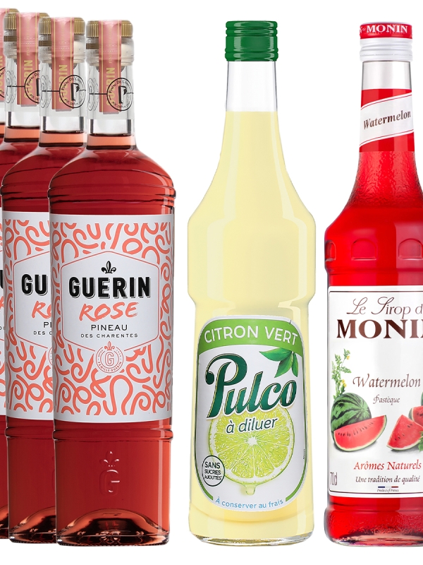 Kit Cocktail Pineau des Charentes Rose Guérin